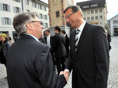 Auch Markus Züst (l.) und Josef Dittli wurden gewählt. (Bild: Urs Hanhart/Neue UZ)