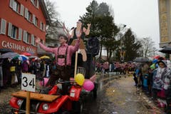 A Gabalier Volks Rock 'n -Roll Volleyballclub VBC Ettiswil. (Bild: Nadia Schärli / Neue LZ)