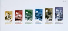 Im Entwurf bestehen auch die zukünftigen Noten der neuen Serie. (Bild: Schweizerische Nationalbank)
