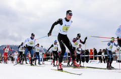Engadin Skimarathon: Zielgelaende (Bild: Swiss Image / Remy Steinegger)