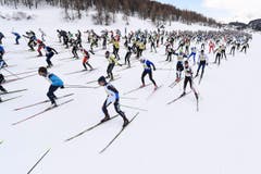 Annual Engadin skiing marathon in the Engadine Valley (Bild: Keystone / Valeriano Di Domenico)