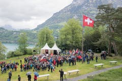 Blick auf das Festgelände. (Bild: Keystone / Urs Flüeler)