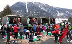 Engadin Skimarathon: Zielgelaende (Bild: Swiss Image / Remy Steinegger)