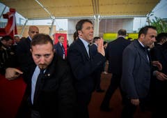 Der italienische Premierminister Matteo Renzi beim Besuch der Expo Milano am Freitag. (Bild: SAMUEL GOLAY)