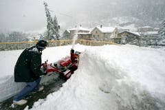 Viel Schnee in Göschenen. (Bild: Keystone)