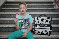 Silvan Aregger (8): «Schade, dass die Ferien vorbei sind.» (Bild: Pius Amrein (Neue LZ))