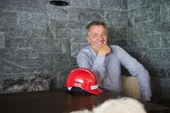 Robert Fellermeier anlässlich des Baustarts des neuen Apartmentshauses Biber. (Bild: Keystone)