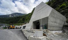 28. Mai 2014: Südportal der Multifunktionsstelle in Faido. (Bild: Keystone)