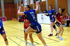 Am Ball: Stefanie Javet. (Bild: Werner Schelbert / Zuger Zeitung)