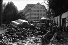 Ein verheerendes Unwetter sucht 1997 Sachseln heim. (Bild: Josef Reinhard/Neue OZ)