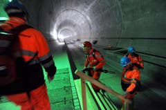 Der Tunnel ist zu einem grossen Teil fertig betoniert. (Bild: Urs Hanhart/Neue UZ)