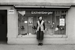 Sursee - Herrenhutgeschäft Eichenberger, Unterstadt Sursee, 1986. (Bild: Bruno Meier)