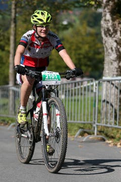 Franziska Brun wird zweite im 43km Rennen der Damen. (Bild: Philipp Schmidli)