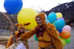 Der Lungerer Fasnachtsumzug 2016 war der Umzug der vielen hübschen kleinen Tiere aus Kindergeschichten. (Bild: Romano Cuonz (Neue NZ))