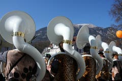 Kinderfasnacht mit Umzug am Güdismäntig in Alpnach. Im Bild die Städerschränzer. (Bild: Markus von Rotz / NZ (27. 02. 2017))
