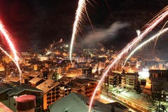Feuerwerk über Zermatt. (Bild: Keystone)