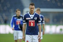 Françcois Affolter: Note 3,5 Der Verteidiger hat die letzte Chance in der Super League, sagt auch Alex Frei. Er muss beissen wie zuletzt gegen Thun. Körperlos, wie gegen YB, geht nicht. Spiele: 10 (728 Minuten). Tore/Assists: 0/0. Rote Karten: 0. Gelbe Karten: 1. (Bild: Philipp Schmidli)