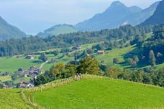 Huber und Dietsch auf dem Weg zum Ächerli. (Bild: PD)