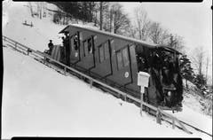 Ein nostalgisches Bild der Standseilbahn Gerschnialp. (Bild: PD)