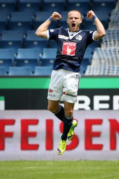Marco Schneuwly, Note 5,5 Der Fribourger übertraf die Erwartungen. Trotz sieben Liga-Toren und drei Assists sowie zwei Europacup-Toren setzte ihn Babbel für zwei Spiele auf die Bank. 18 Spiele, 1367 Minuten, 7 Tore/3 Assists, 48 Torschüsse, 2 gelbe Karten. (Bild: Philipp Schmidli)