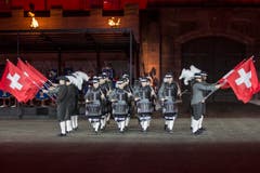 The Top Secret Drum Corps aus der Schweiz. (Bild: Keystone / Patrick Staub)