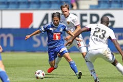 Luzerns Jahmir Hyka (links) gegen Basels Luca Zuffi (Bild: Philipp Schmidli)