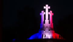 Das Monument der drei Kreuze in Vilnius. (Bild: Ap Photo/Mindaugas Kulbis)