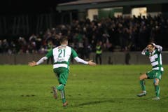 Nico Siegrist bejubelt das 3:0. Letztes Spiel im Kleinfeld Kriens zwischen dem SC Kriens und dem FC Köniz am Samstag, 19. November 2016. (Bild: Philipp Schmidli)