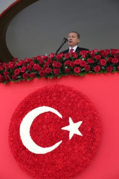Ansprache zum 91. Jahrestag der Ausrufung der türkischen Republik. (Bild: KEYSTONE)