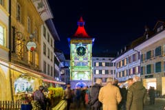 MORAT, FESTIVAL DES LUMIERES, LAC DE MORAT, MURTEN, (Bild: Keystone / Cyril Zingaro)