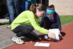 Osterhasen OL auf der Schul- und Sportanlage Eichli in Stans. (Bild: Käthi Burkart)