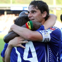 2009: Der Abstieg ist verhindert. Im letzten Spiel in der Allmend schlägt der FCL Lugano 5:0. (Bild: Philipp Schmidli)