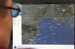 «Flightradar24.com» zeigt die Flugroute der Unglücksmaschine. (Bild: Keystone)
