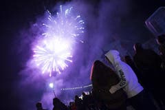 Romantisch wird das Neue Jahr 2014 in Veyvey begrüsst. (Bild: Keystone)