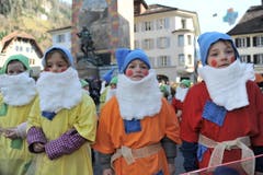 Impression der traditionellen «Schuäl-Chatzämüüsig» in Altdorf. (Bild: Urs Hanhart (30. Januar 2018, Altdorf))