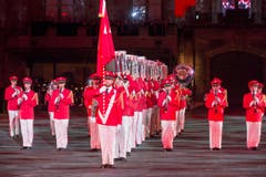 The Swiss Army Central Band aus der Schweiz. (Bild: Keystone / Patrick Staub)