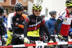 Mountainbiker am Start. (Bild: Patrick Hürlimann (Neue Zuger Zeitung))