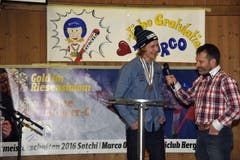 Dabei erfuhren die Anwesenden einiges über Marcos Werdegang und über seine Gefühle und Erwartungen in Sotschi. (Bild: Robert Hess (Neue OZ))