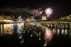Neujahrszauber in Luzern. (Bild: Keystone)