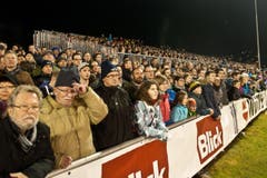 Impressionen vom Cup Viertelfinal zwischen Buochs und St. Gallen. (Bild: Boris Bürgisser (Neue LZ))