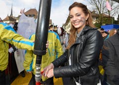 Laetitia Guarino, Miss Schweiz 2015, am Carneval in Payerne. (Bild: CHRISTIAN BRUN)