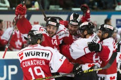 Doch schlussendlich gewann das Team Canada. (Bild: EPA/ PASCAL MULLER)