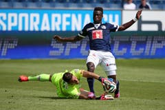 Ridge Mobulu, Note 4 Brachte viel Athletik in den Angriff, muss noch an seinem Dribbling und den Flanken schaffen. Als Neuling zwei Tore in neun Spielen war ein recht guter Start. 9 Spiele, 203 Minuten, 2 Tore/0 Assists, 6 Torschüsse, 1 gelbe Karte. (Bild: Philipp Schmidli)
