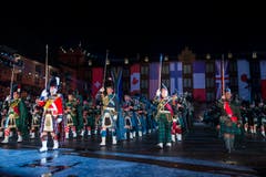 «Massed Pipes and Drums» aus Schottland. (Bild: Keystone / Patrick Staub)