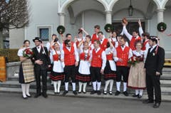 Nur frohe Gesichter am Sennen-Highlight des Jahres. (Bild: Edith Meyer, Bote der Urschweiz)