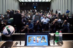 Anlässlich der Verhaftungen wurde am FIFA-Hauptquartier in Zürich eine Pressekonferenz einberufen. (Bild: Ennio Leanza / Keystone)