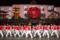 «Nippon Sport Science University Shudan-kodo Marching Team» (Bild: Keystone / Patrick Staub)