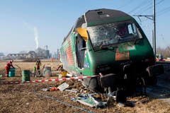 Der entstandene Sachschaden ist gemäss SBB noch nicht abschätzbar. (Bild: Keystone / Ennio Leanza)