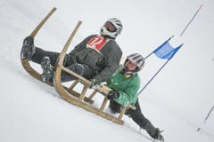 Die Geissbalmschlittler Karin Bissig von Steffi Bernhard aus Isenthal (Bild: André A. Niederberger / Neue NZ)