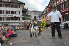 Nur frohe Gesichter am Sennen-Highlight des Jahres. (Bild: Edith Meyer, Bote der Urschweiz)